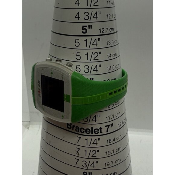 Polar FT4 Unisex Digital Watch White Square Face Kelly Green Silicone Strap WR30 - Picture 3 of 8
